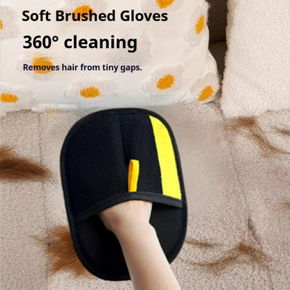 Thickened Electrostatic Pet Hair Removal Gloves for Dogs & Cats，Reusable & Washable Cat Hair Removal Glove, Pet Hair Remover Tool for Clothing, Couch, Carpet, Car Seat, Bed (Balck)