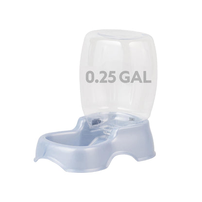 Petmate Pet Cafe Gravity Water Dispenser, 0.75 GAL, Pearl Gray