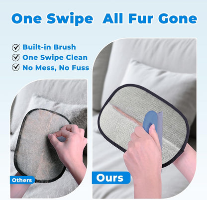 GRENTY 2 PCS Pet Hair Removal Glove for Dogs & Cats
