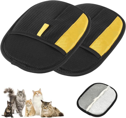 2025 Thickened Strong Pet Hair Removal Glove for Cats & Dogs, Electrostatic Gloves for Pet Grooming, Reusable Quick De-Shedding Gloves for Couch, Clothing, Carpet, Furniture, Car Seats (2pcs)