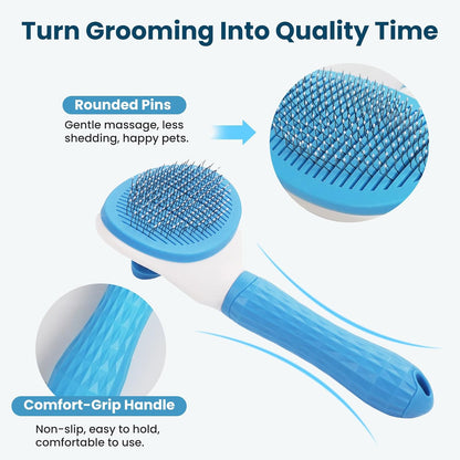 Analan 3 in 1 Pet Grooming & Hair Removal Kit (Sky Blue)