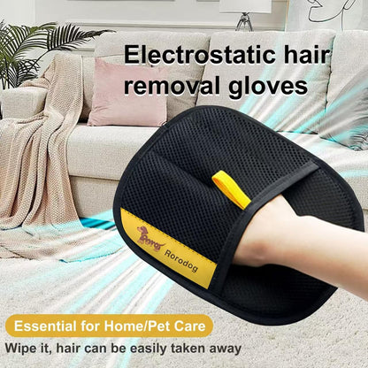 2-PCS Pet Hair Remover Gloves with A Hair/Lint Removal Tool, Reusable Magic Brush Pet Hair Removal Glove for Dogs & Cats, Remove Dog/Cat Hair from Couch, Carpet, Car Seat.