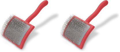 Chris Christensen Big G Dog Slicker Brush for Dogs (Goldendoodles, Labradoodles, Poodles), Groom Like a Professional, Fluff Detangle Style, Saves Time Energy, Teal, Large
