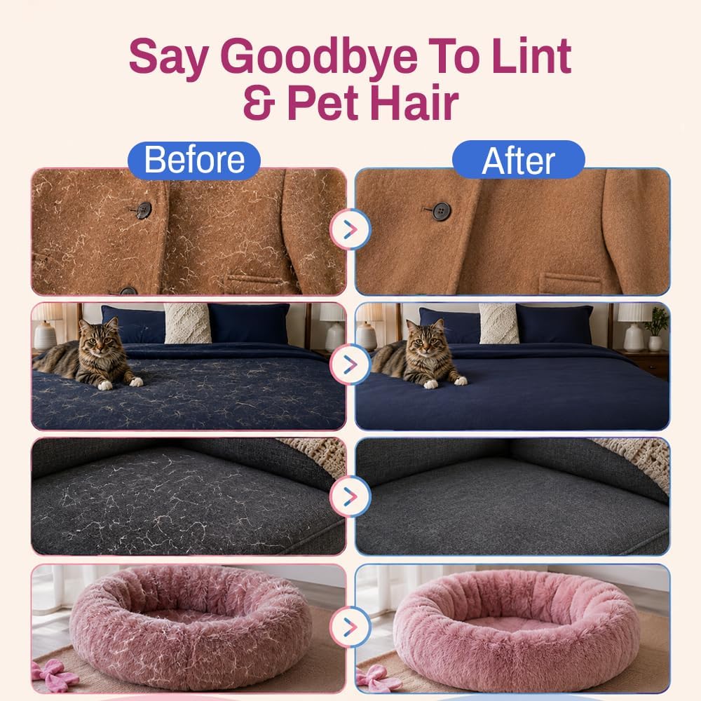 Nexius Pet Hair Remover Glove for Dogs & Cats, Reusable Electrostatic Pet Hair Removal Mitt, Fur Remover Glove, Dog Hair Remover Mitt, Cat Hair Mitt Glove, Pet Grooming & Lint Removal Tool