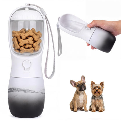 Puppy Essentials Dog Water Bottle: Portable Dog Water Bowl Dispenser Travel
