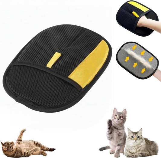 Thickened Electrostatic Pet Hair Removal Gloves for Dogs & Cats，Reusable & Washable Cat Hair Removal Glove, Pet Hair Remover Tool for Clothing, Couch, Carpet, Car Seat, Bed (Balck)