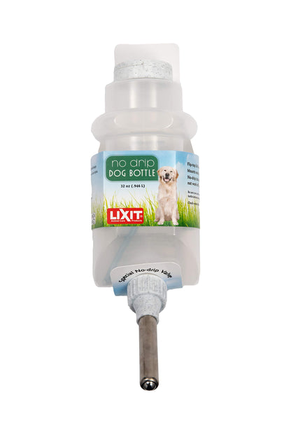 Lixit Top Fill Water Bottles for Dogs and Small Animals (16oz Small Dog), white (0697)