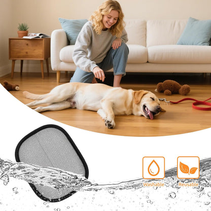 SAWMONG 2Pcs Pet Hair Remover Glove With Comb for Dogs & Cats