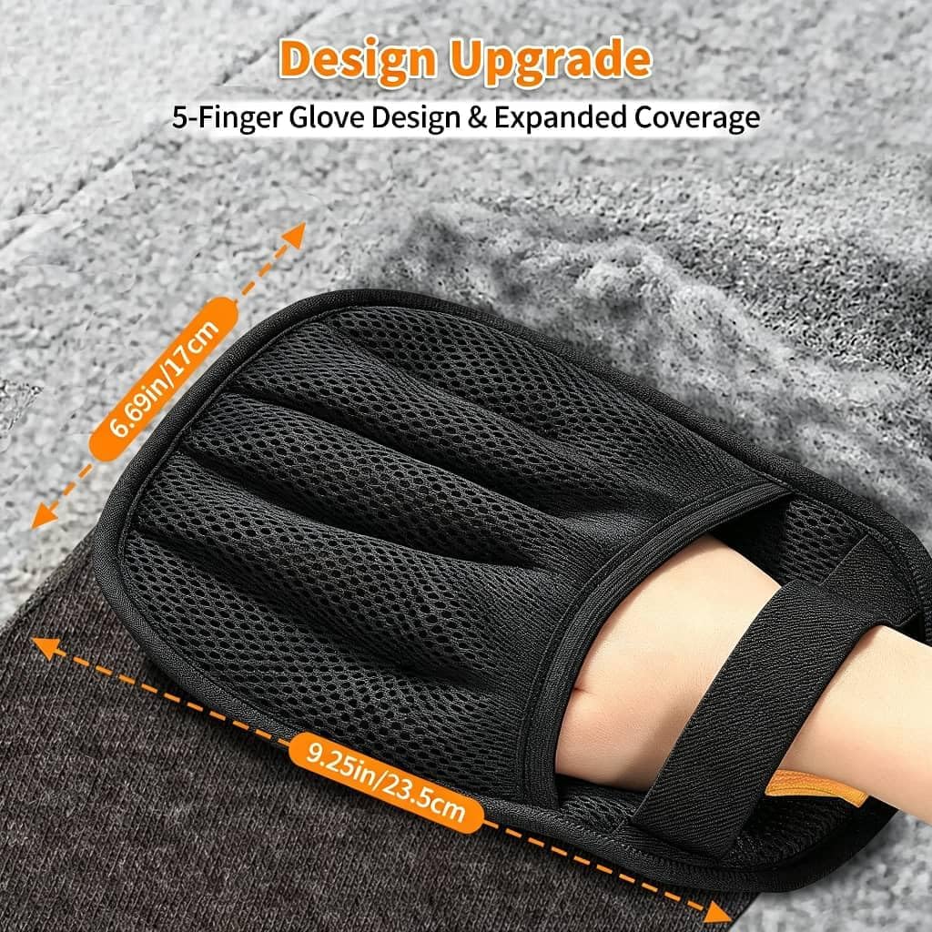 Pet Hair Remover Glove for Dogs & Cats – Five Finger Electrostatic Glove