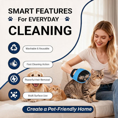 JONEME Pet Hair Removal Glove for Dogs & Cats