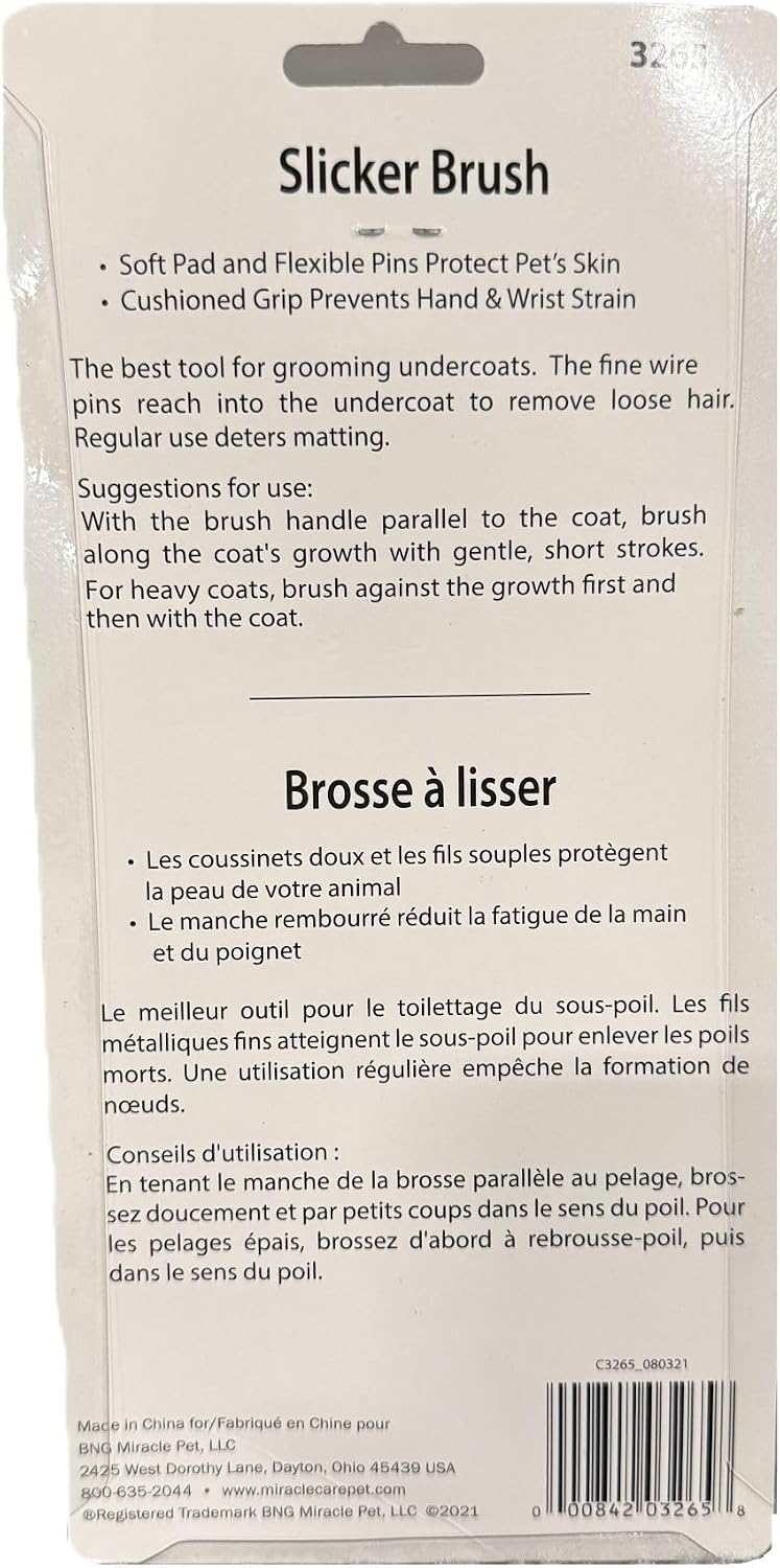 Miracle Care Small Slicker Brush for Dogs and Cats