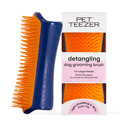Pet Teezer Detangling Dog Brush for Light Shedding, Small, Lilac & Yellow