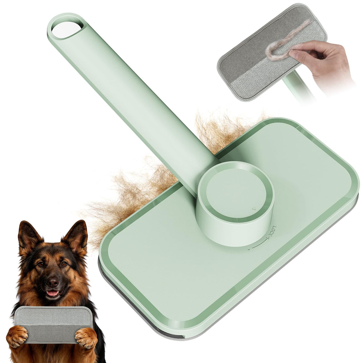 Rundik Pet Hair Removal Tool, Reusable Lint Brush for Multi-Fabric Edge