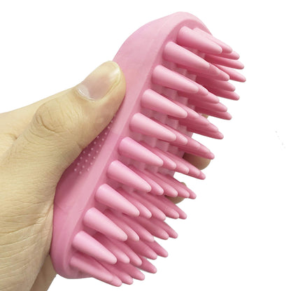Pet Silicone Shampoo Brush for Long & Short Hair Medium Large Pets Dogs Cats,Shower Wash Curry Brush,Dog hair Products Accessories Dog Back Massage for Long & Short Hair Small Large Pets Dogs(Green)
