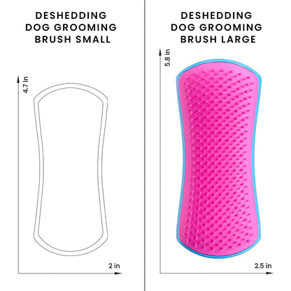 Pet Teezer De-Shedding Dog Brush for Long Hair Breeds, Large, Blue & Pink