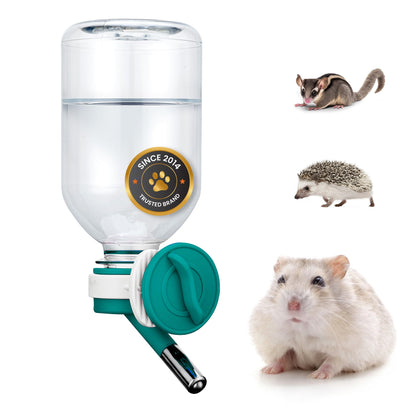 Choco Nose No-Drip Small Animal Water Bottle - Leak-Proof Patented Nozzle Helps Prevent Pet Cage Mess & Wet Bedding - Guinea Pig, Rabbit, Ferret, Hamster - BPA Free, Easy Install, 10.2 fl oz (C128)