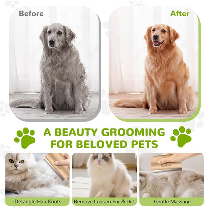 Pawaboo Deshedding Brush for Dogs & Cats, Dog Hair Removal Comb