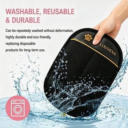 Pet Hair Remover Kit for Dogs & Cats – Reusable Lint Roller & Grooming Glove, Removes Pet Hair from Furniture, Couch, Carpet, Clothes & Car Seats, Portable Fur Remover, No Refills