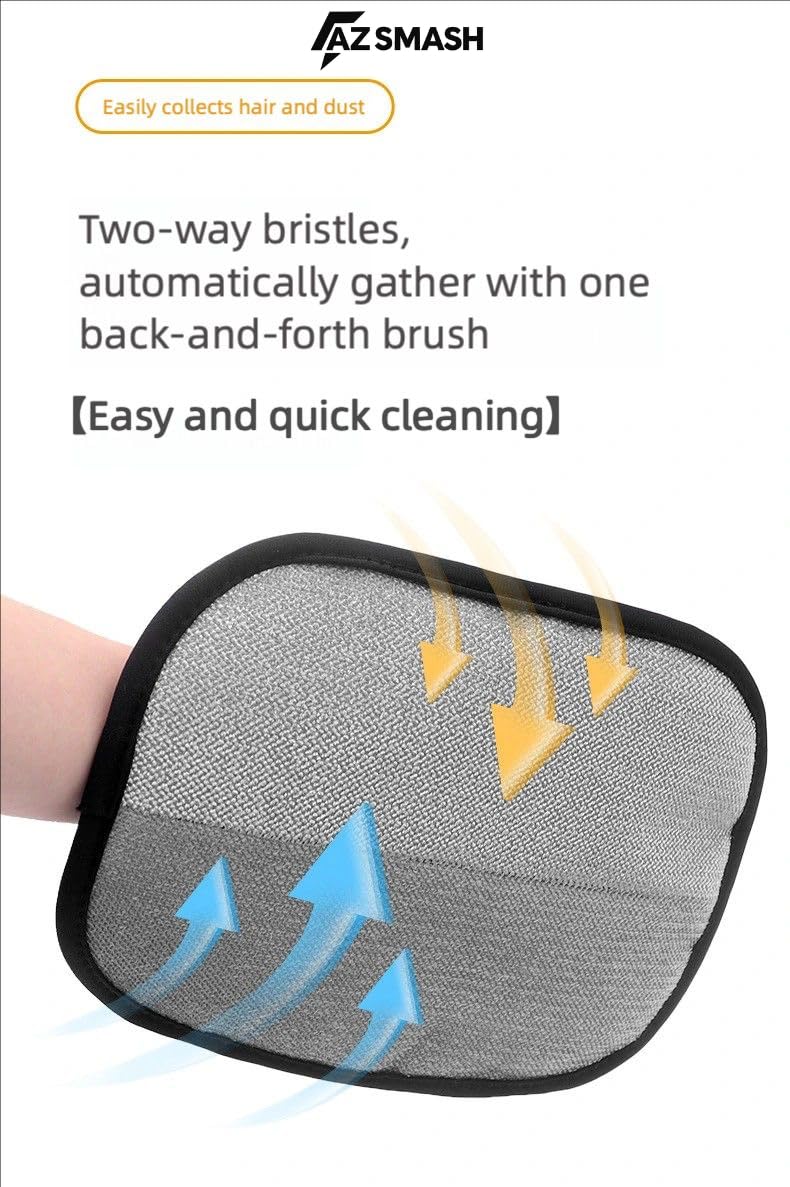Pet Hair Removal Glove for Dog and Cat Hair, Reusable Electrostatic Hair Remover Tool By Az Smash.