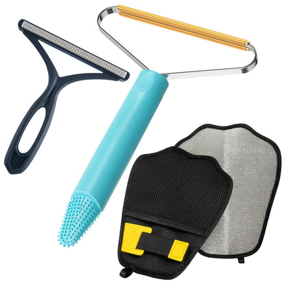 3-Pack Pet Hair Removal Tool, Dog & Cat Hair Remover, Carpet Rake
