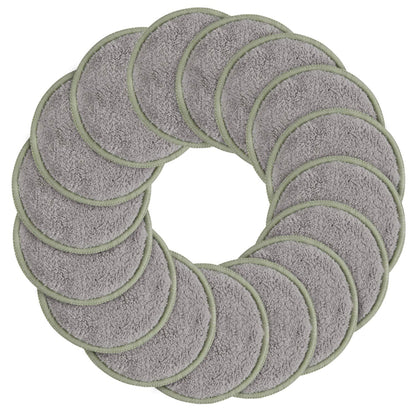 SUNLAND Reusable Makeup Remover Pads,Round 3.15inch,16 Pack,Darkgrey