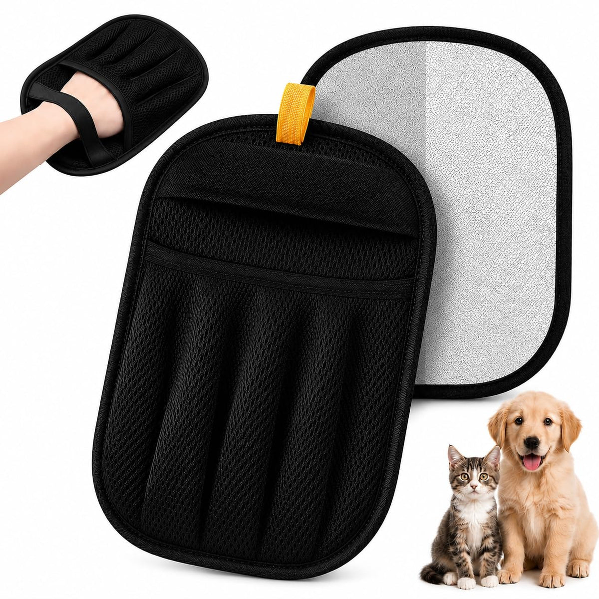 Pet Hair Removal Glove for Dog & Cat,Reusable Electrostatic Pet Hair Glove