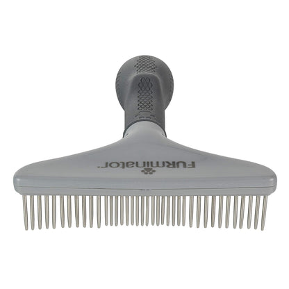 FURminator Grooming Rake Tool for Dogs & Cats With Thick Coats