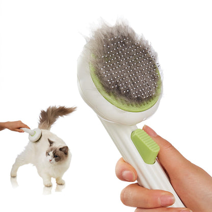Cat Brush for Indoor Cats for Shedding, Dog Brush, Pet Hair Remover Tool, Self Cleaning Cat Comb with Release Button Hair Brush, Dog Deshedding Brush Grooming Kit