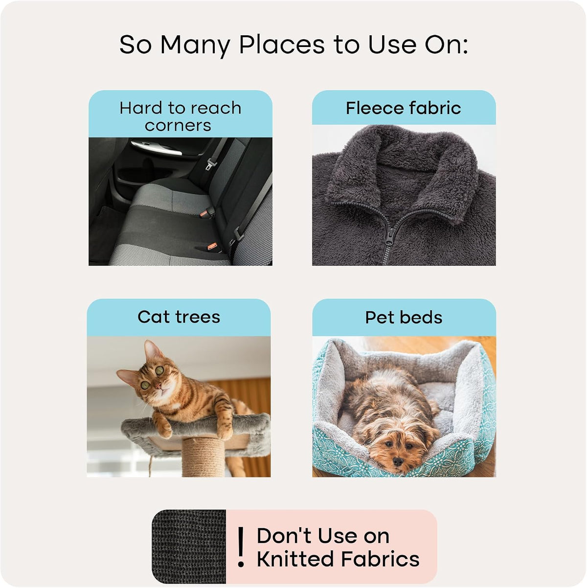 Uproot Cleaner Mini Pet Fur Removal Tool - Pocket-Sized Dog Hair Remover for Car, Clothes, Cat Beds & Tight Corners - by The Creators of The Uproot Cleaner Pro Pet Hair Removal Tool