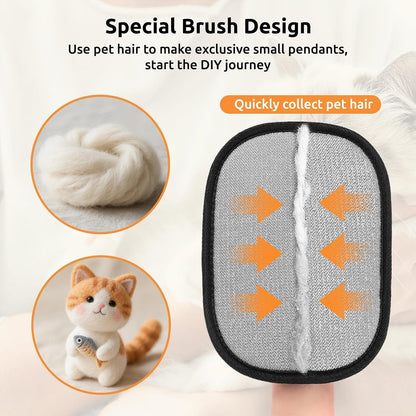 SAWMONG 2Pcs Pet Hair Remover Glove With Comb for Dogs & Cats