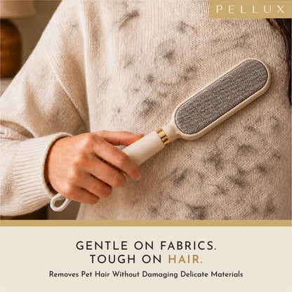 2-in-1 Pet Hair Remover Kit - Reusable Lint Roller & Fabric Brush for Dog and Cat Hair, Self-Cleaning Fur Removal Tool for Couch, Furniture, Clothes, Car, Carpet & Bedding