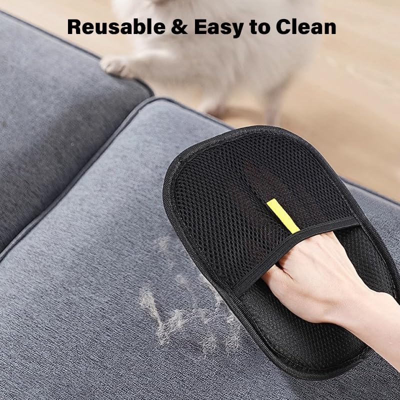 Hair Removal Glove, Pet Hair Removal Glove for Dogs & Cats, Hair Remover Glove for Pet, Electrostatic Pet Hair Gloves for Clothing, Bed, Couch, Carpet, Car Seat (1)
