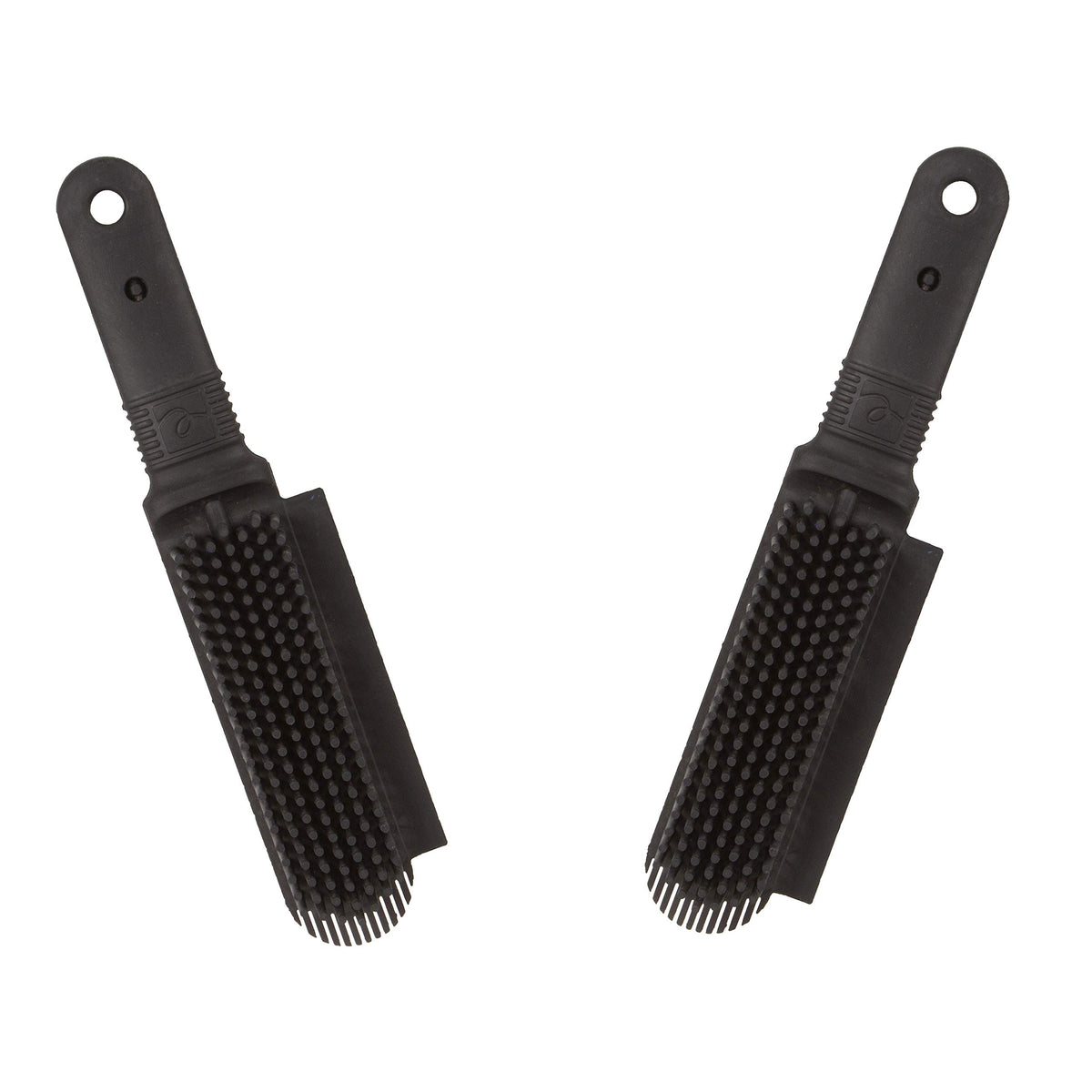 FURemover Plus Pet Hair Rubber Brush with Squeegee, Easily Remove Fur and Lint from Clothing, Carpets and Furniture, Gently Groom Dogs and Cats Wet or Dry, Black, 2 Pack