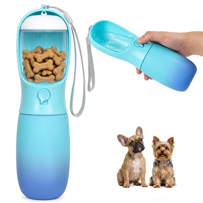 Puppy Essentials Dog Water Bottle: Portable Dog Water Bowl Dispenser Travel