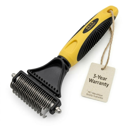 Pet Republique Matt Splitters Tool – Effective Mat Remover and De-matting Comb for Long-Haired Dogs, Cats, Rabbits – Regular 12+23 Teeth Design