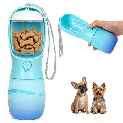 Puppy Essentials Dog Water Bottle: Portable Dog Water Bowl Dispenser Travel