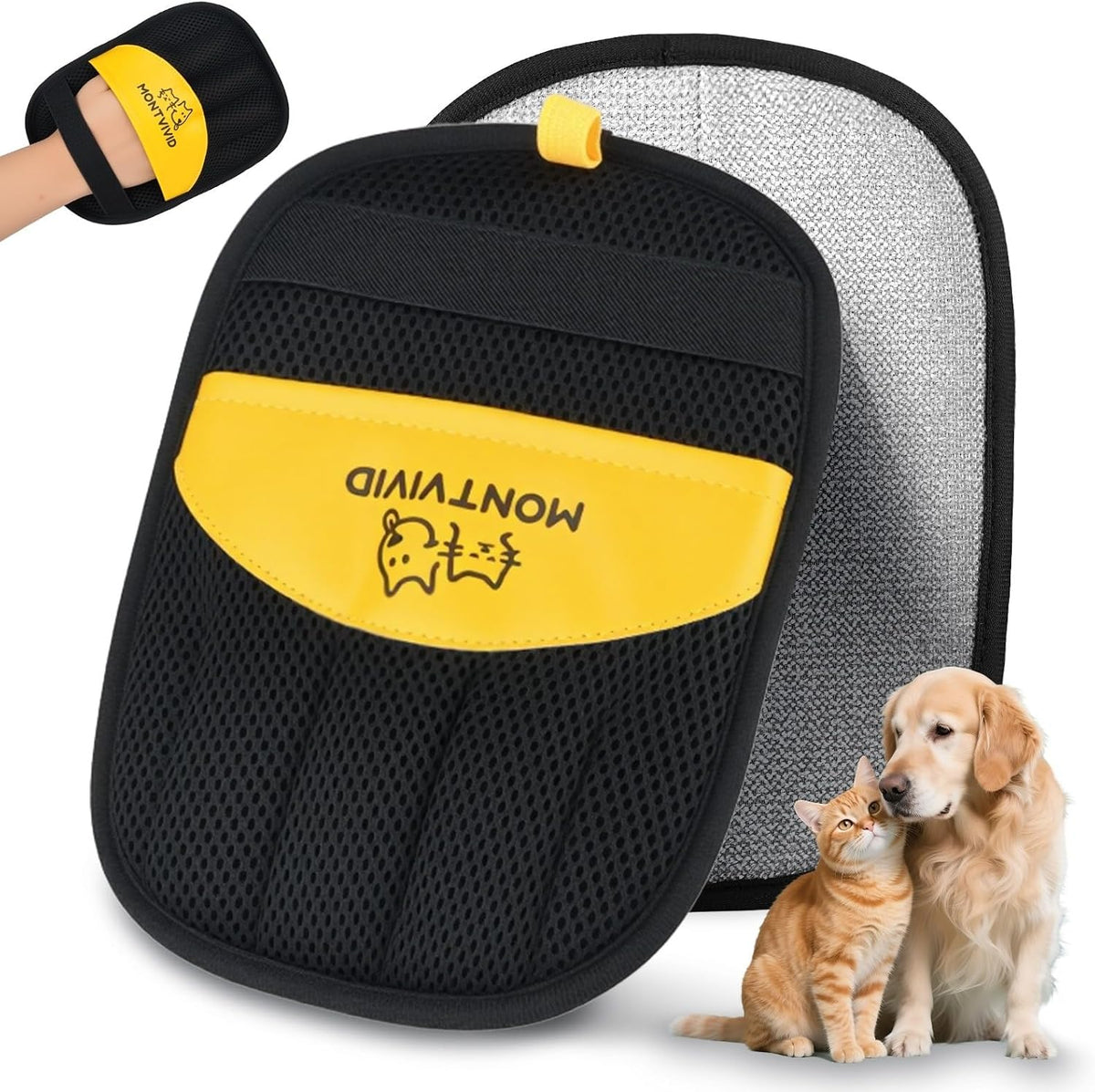 Pet Hair Removal Glove, Electrostatic Pet Hair Remover for Dogs & Cats