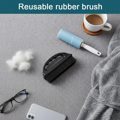 Rubber Brush - Effortless Pet Hair & Lint Removal for Couches & Clothes