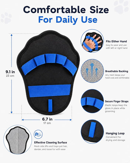 Pet Hair Removal Glove, Electrostatic Fur Remover for Couch, Bed & Car