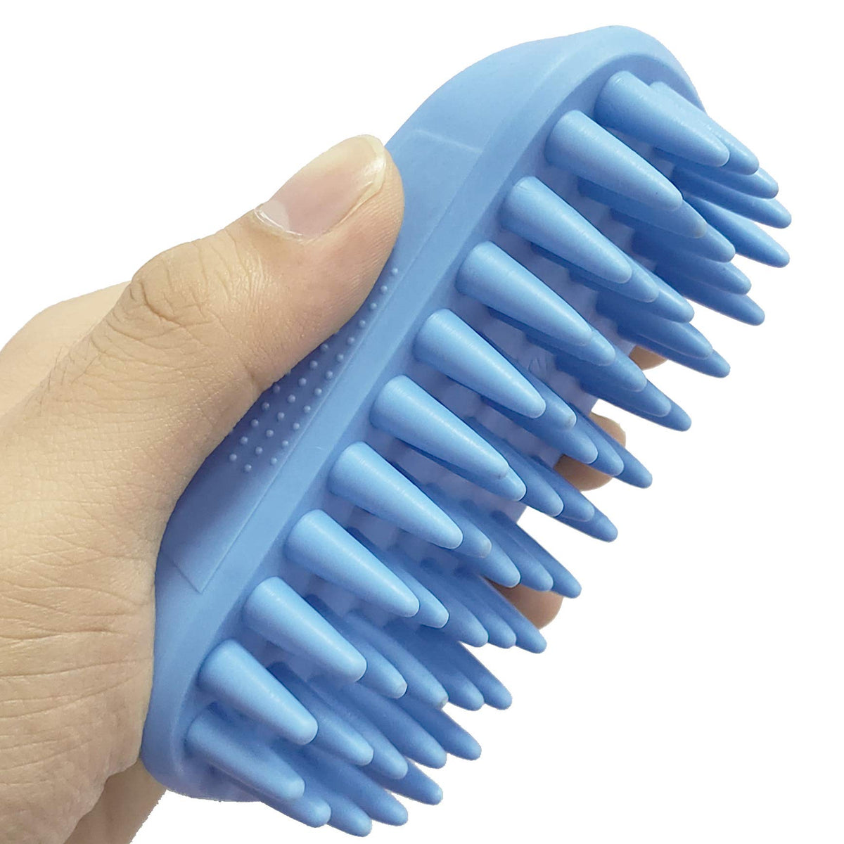 Pet Silicone Shampoo Brush for Long & Short Hair Medium Large Pets Dogs Cats,Shower Wash Curry Brush,Dog hair Products Accessories Dog Back Massage for Long & Short Hair Small Large Pets Dogs(Green)