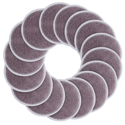 SUNLAND Reusable Makeup Remover Pads,Round 3.15inch,16 Pack,Darkgrey
