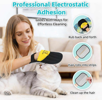 Pet Hair Removal Glove, Electrostatic Pet Hair Remover for Dogs & Cats