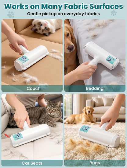 DELOMO Pet Hair Remover Roller, Reusable Lint Roller for Dog and Cat Hair