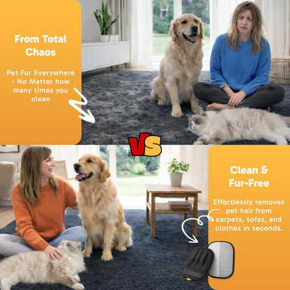 Wolfster Pet Hair Removal Glove for Dogs & Cats, Reusable Electrostatic