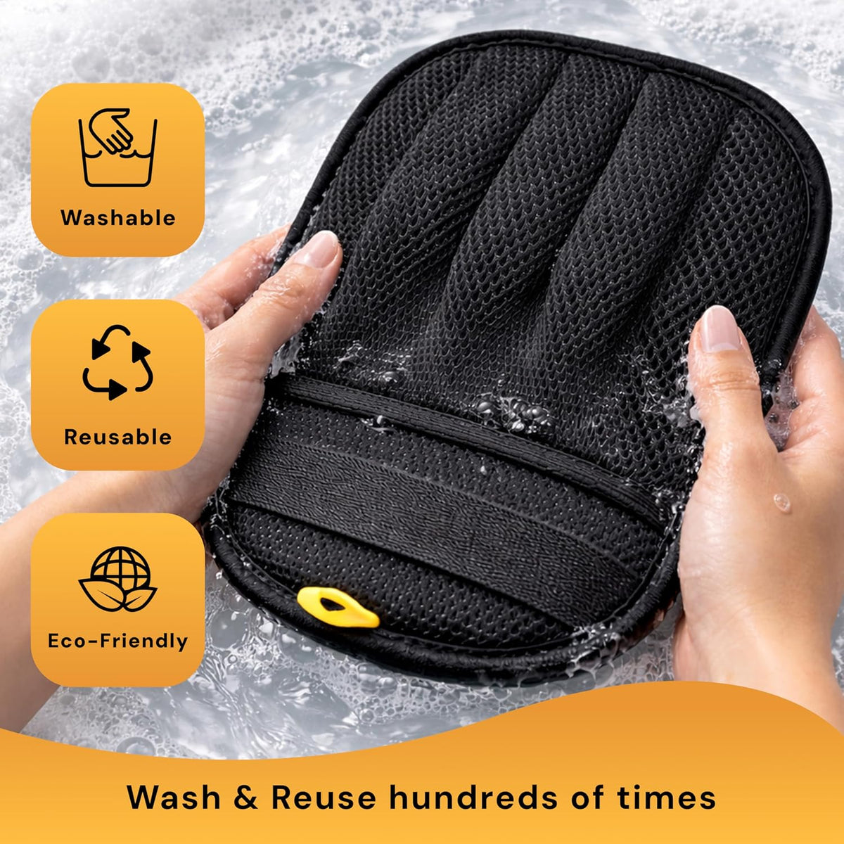 Wolfster Pet Hair Removal Glove for Dogs & Cats, Reusable Electrostatic