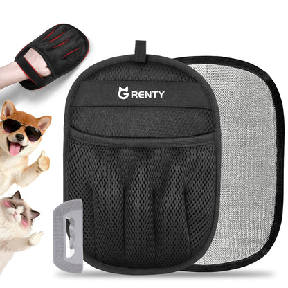 GRENTY 2 PCS Pet Hair Removal Glove for Dogs & Cats