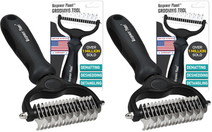 Maxpower Planet Dog Grooming Rake, Deshedding Undercoat Brush, Dogs & Cats