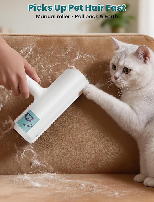 DELOMO Pet Hair Remover Roller, Reusable Lint Roller for Dog and Cat Hair