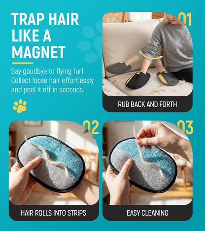 Pet Hair Removal Glove for Cat & Dog, Reusable Electrostatic Hair Remover