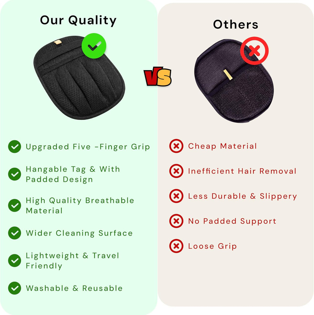 Wolfster Pet Hair Removal Glove for Dogs & Cats, Reusable Electrostatic